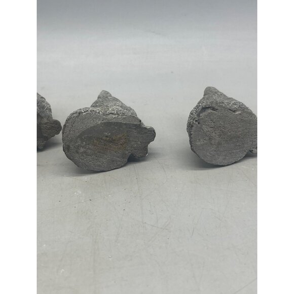 set of 3 cat figurines statue inside or outside yard art gray flat back 2" READ - Picture 10 of 10